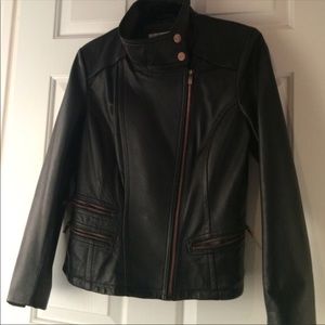 NWOT real leather moto jacket
